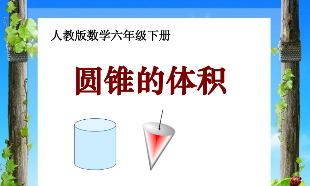 《圆锥的体积》PPT课件1