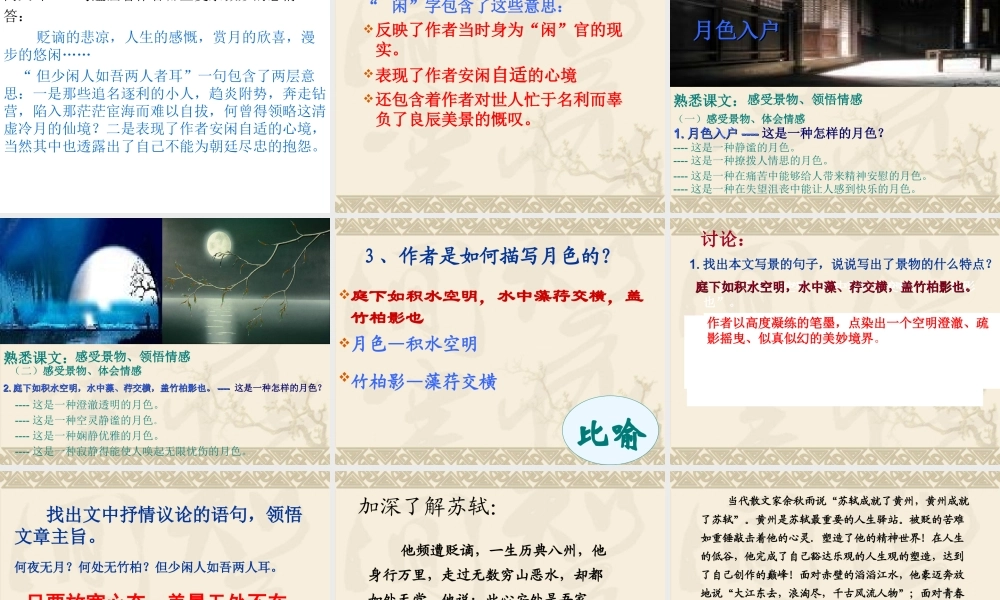 记承天寺夜游(公开课)