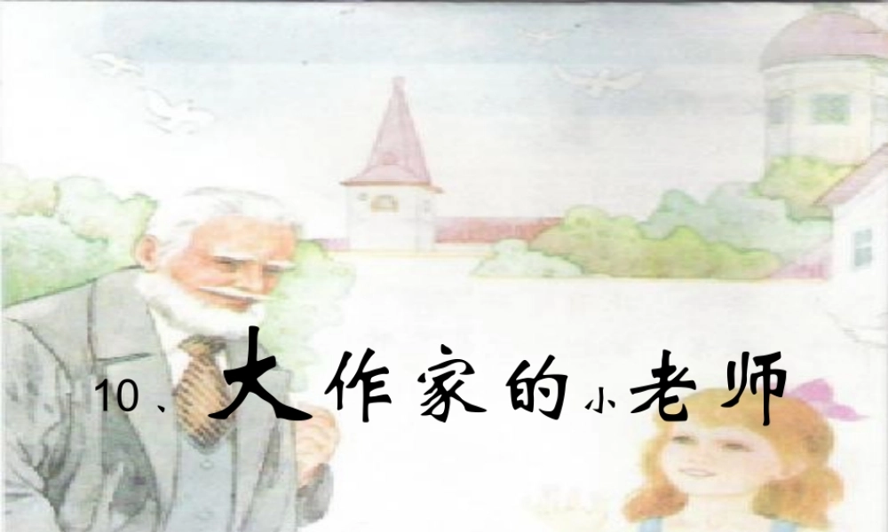 《大作家的小老师》课件4