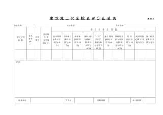 《建筑施工安全检查标准》(JGJ59-99)全套表格[1]