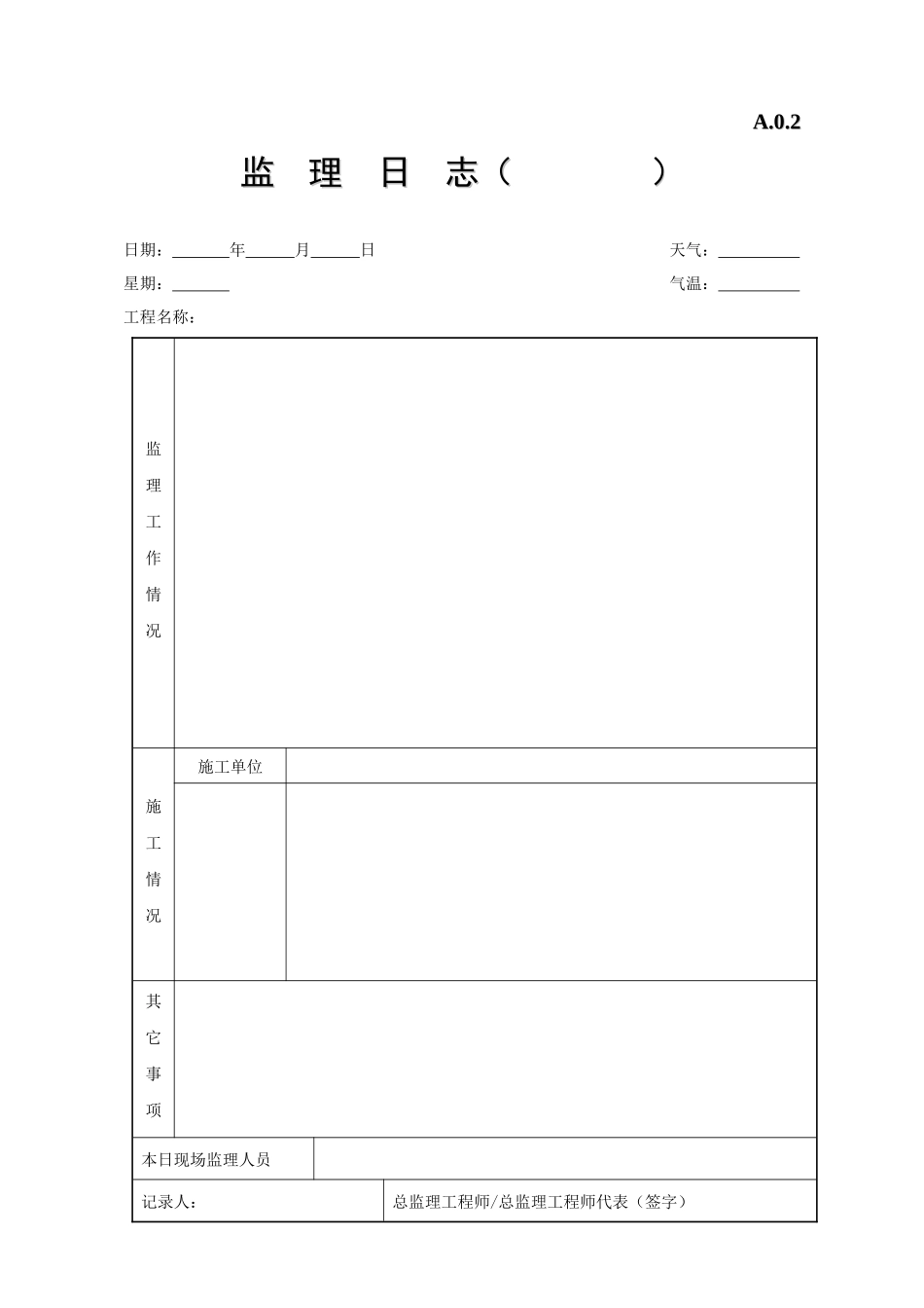 江苏省建设工程监理现场用表(第五版)XXXX31_第2页