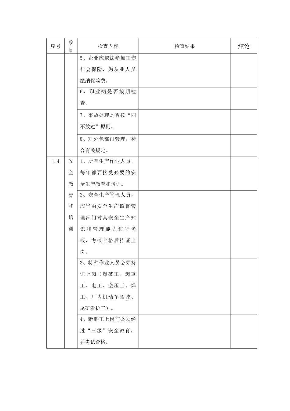 三、地下矿山安全检查表_第3页