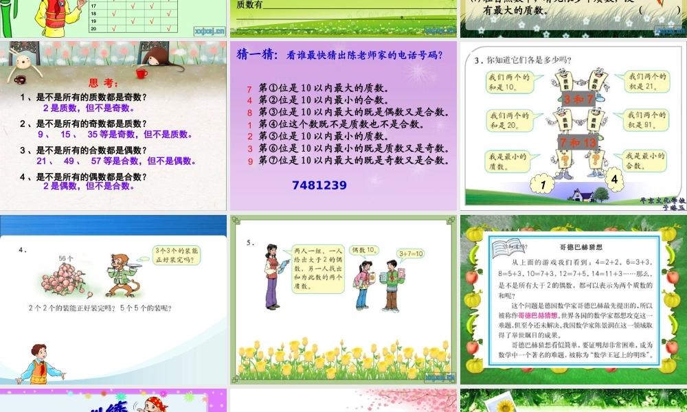 质数和合数练习课