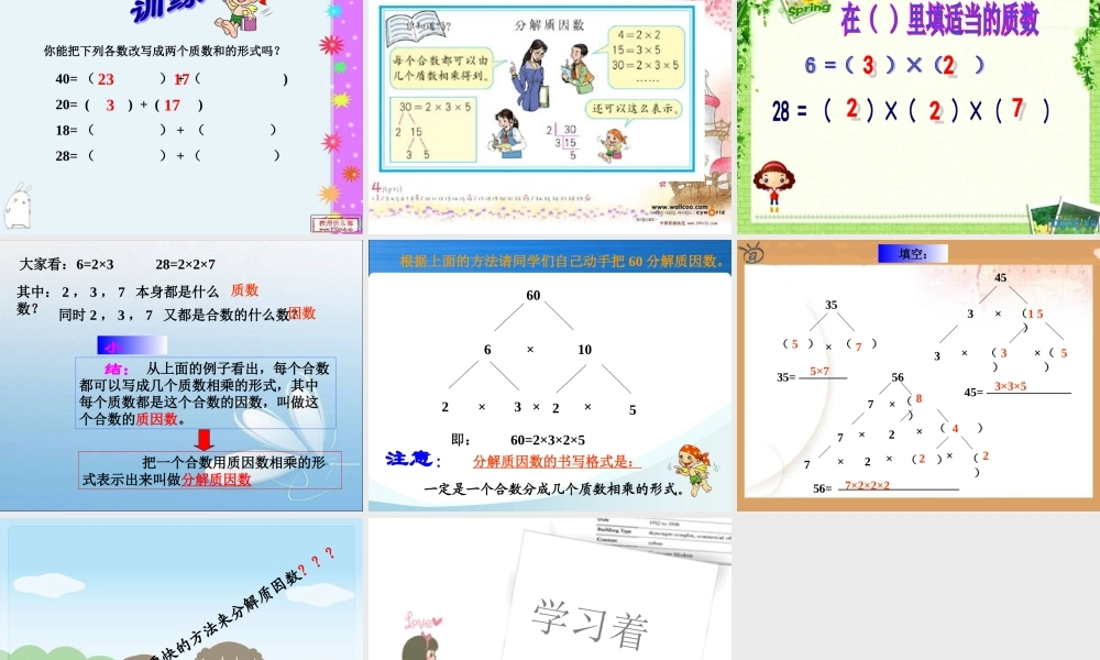 质数和合数练习课