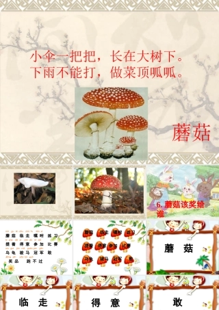 蘑菇该奖给谁苏教版一下语文第课课件