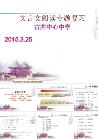 文言文复习指导课件