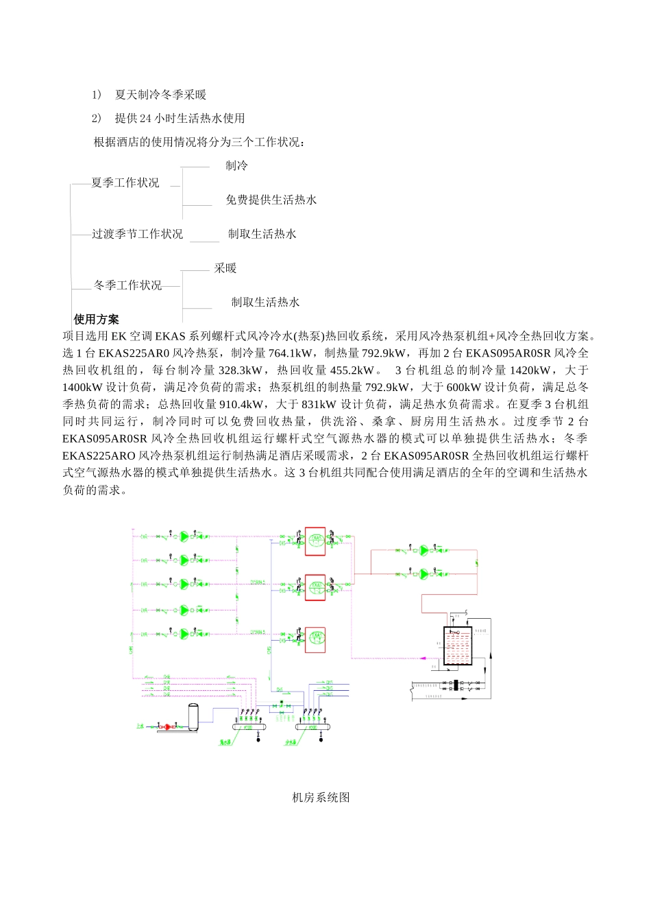 螺杆式风冷热泵热回收系统在酒店项目中的应用_第2页