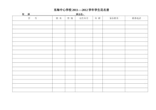 东海中心学校学生花名册