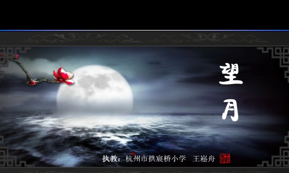 王崧舟望月（第1课时）