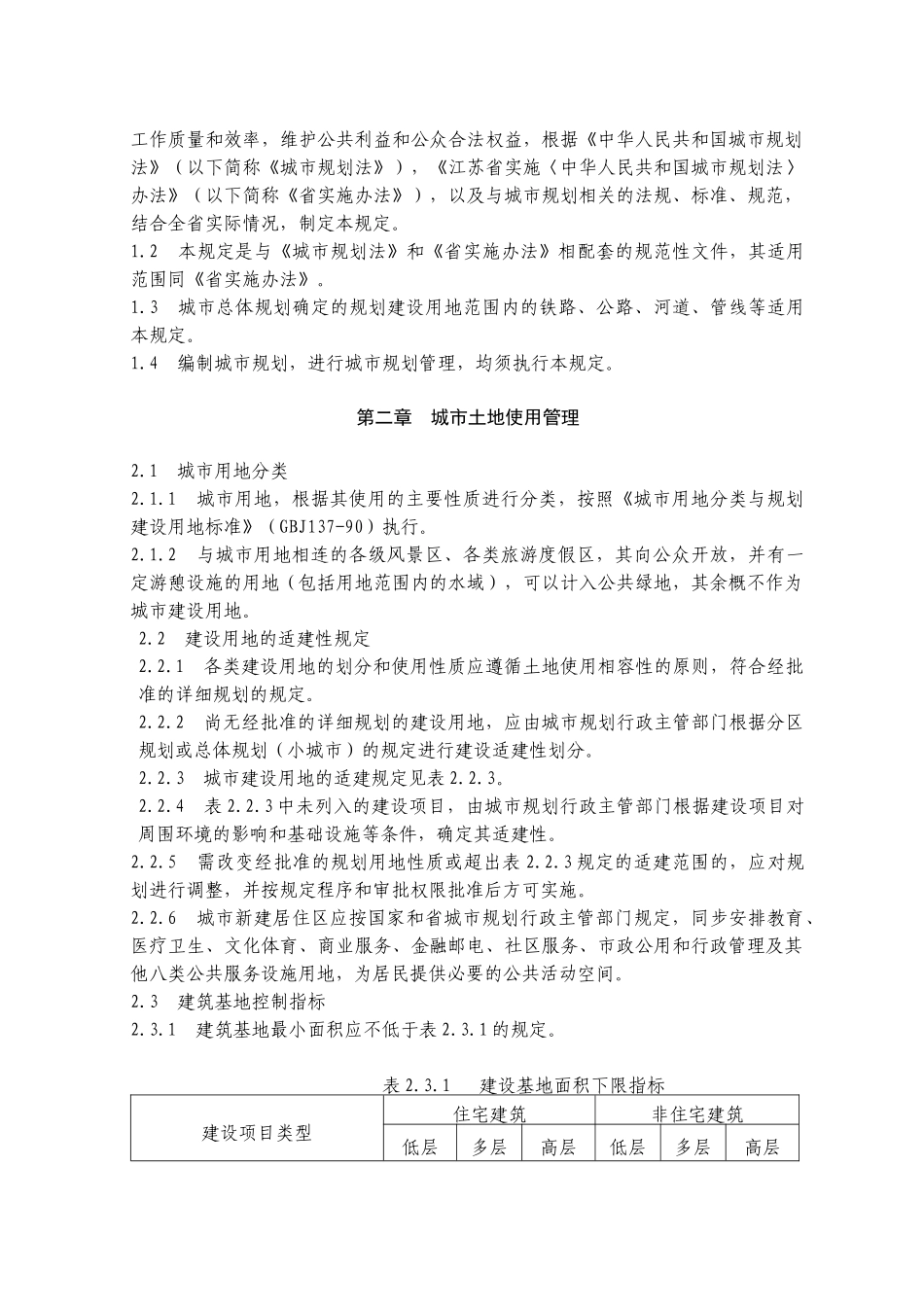 江苏省城市规划管理技术相关规定_第2页