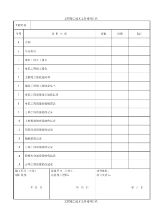 装饰装修工程竣工验收资料表格(大全)(DOC47页)
