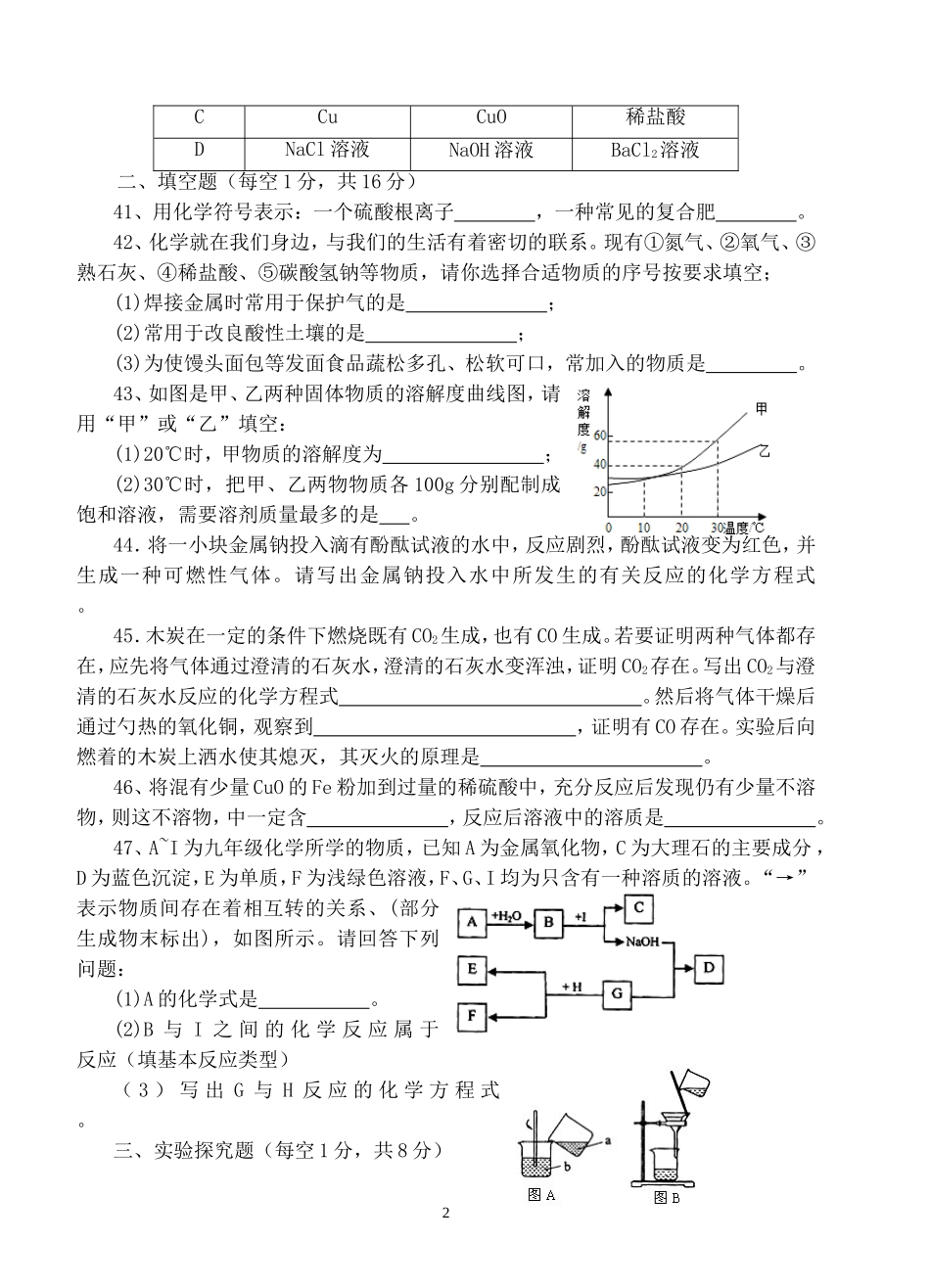 2013年老河口市化学试题_第2页