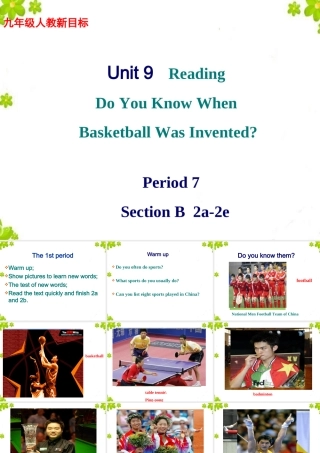 人教版九年级Unit6SectionB2a-2e课件