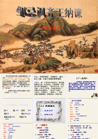 九年级《邹忌讽齐王纳谏》课件1