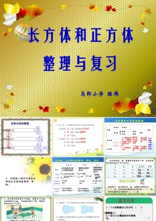 长方体和正方体整理与复习