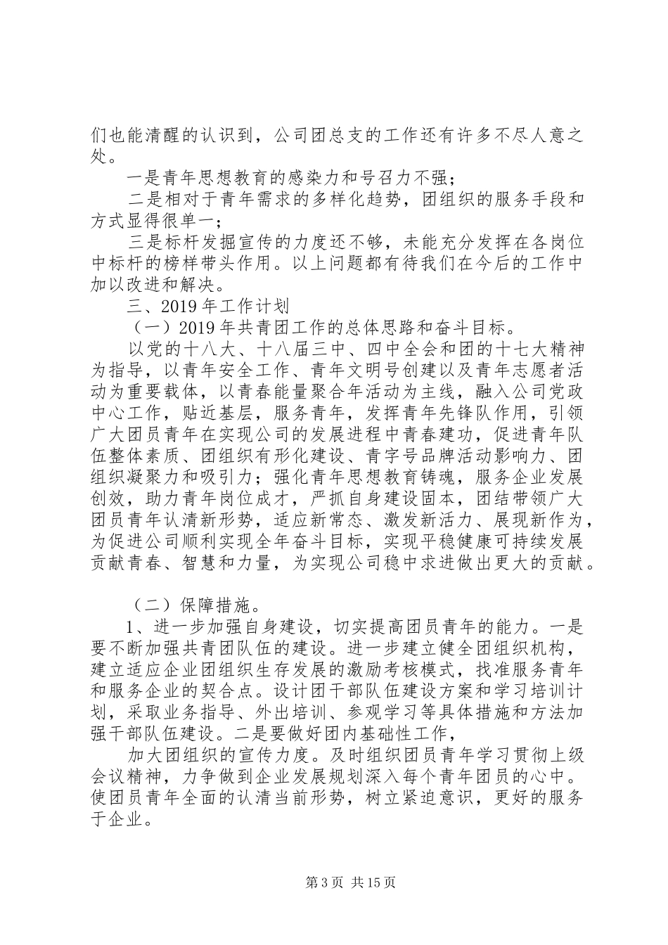 公司团支部年度工作计划 _第3页
