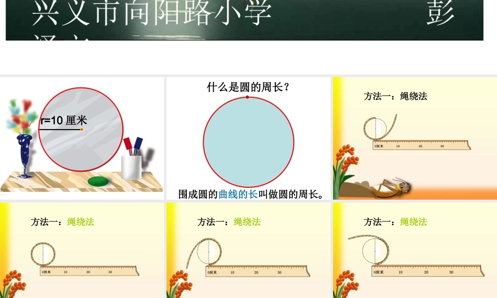 圆的周长课件---彭泽文