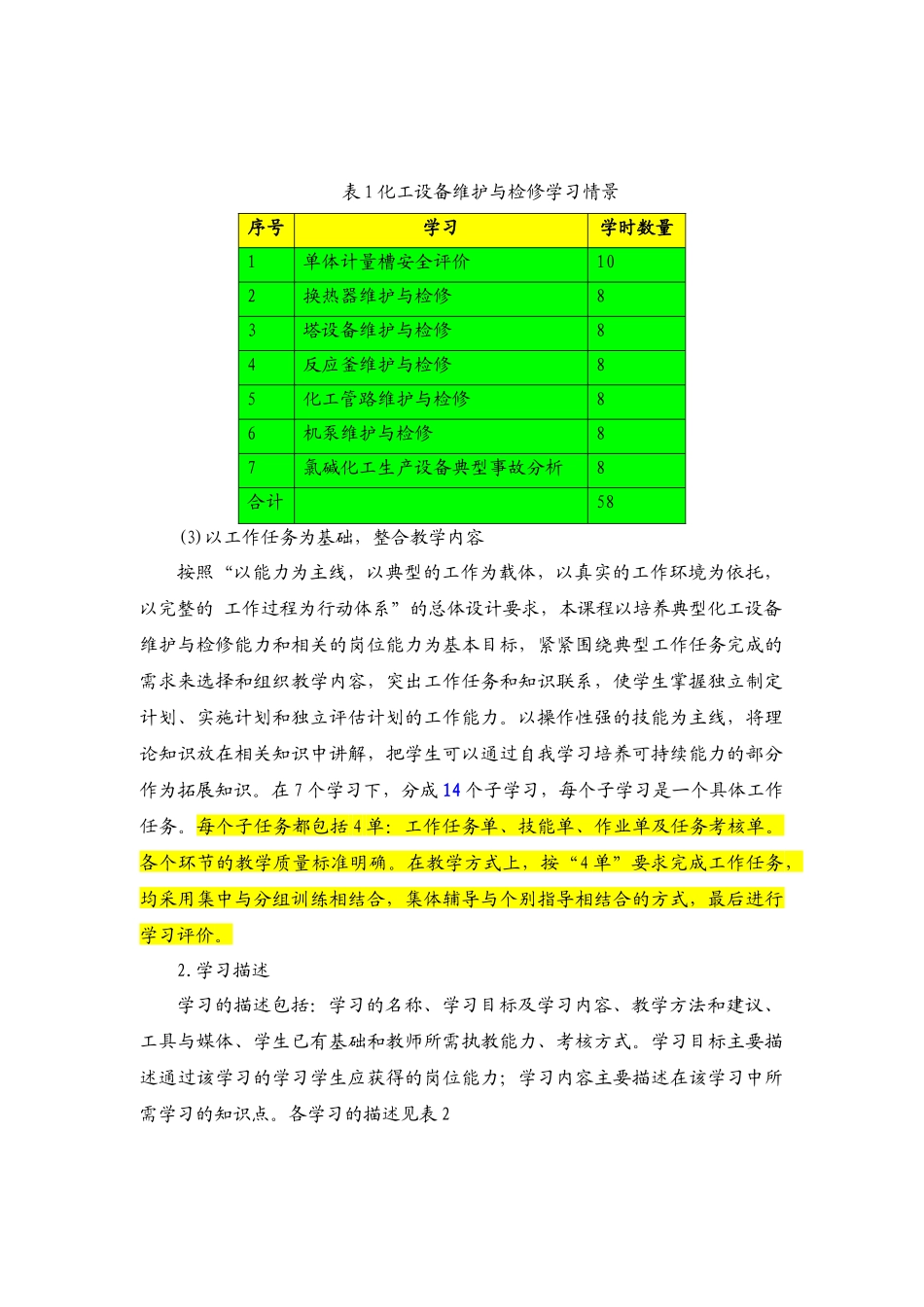 化工设备维护与检修课程标准_第3页