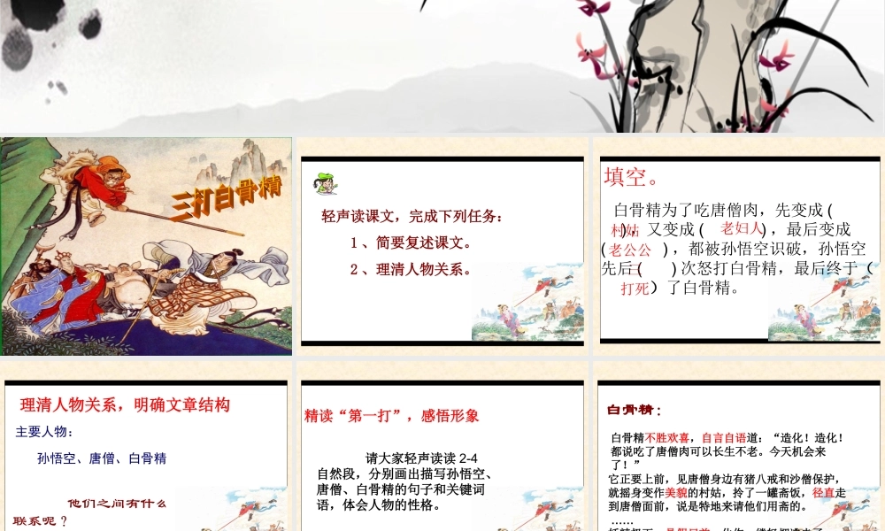 《三打白骨精》（苏教版六年级语文下册课件）