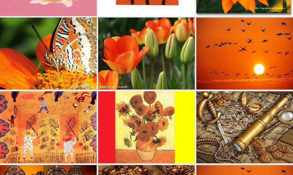 小学美术课件《橙色的画》