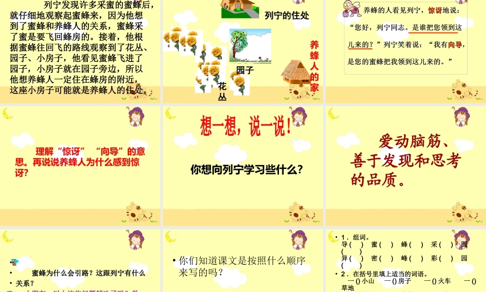 《蜜蜂引路》教学课件