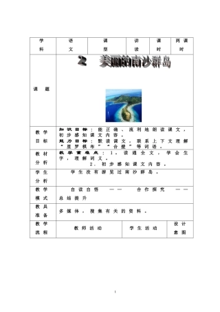 美丽的南沙群岛 