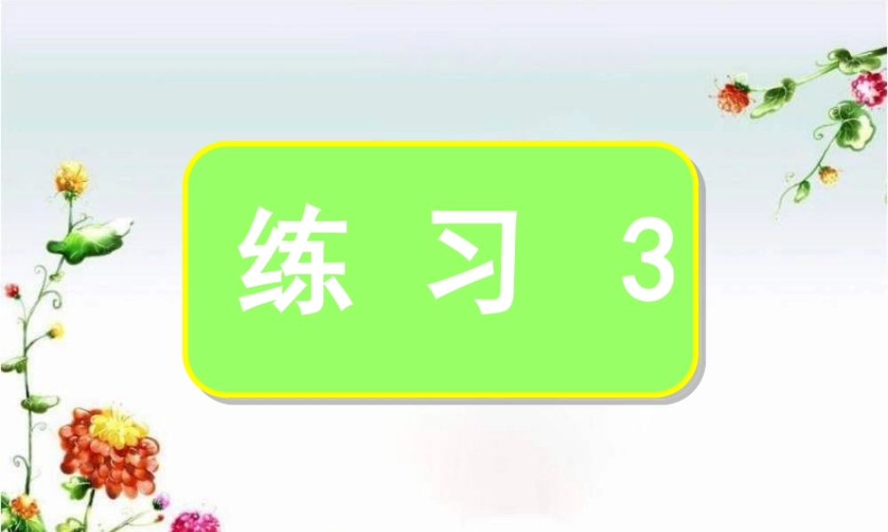 苏教版语文四年级下册《练习三》