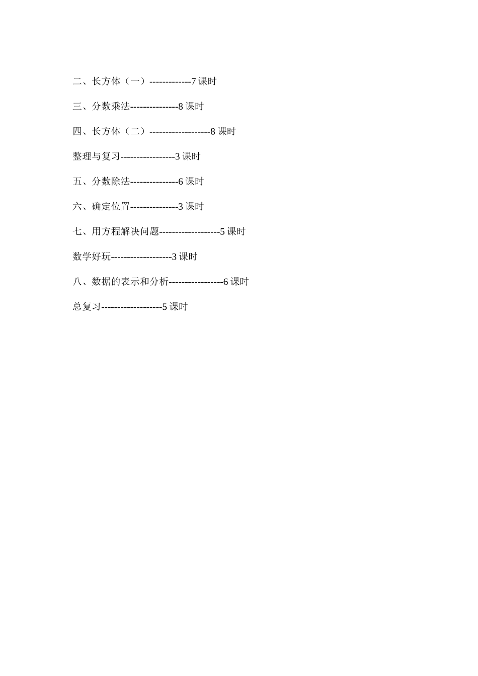 2015五年级数学下册教学计划_第3页