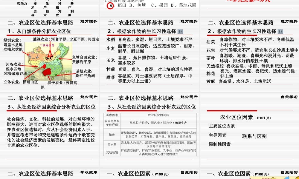 农业区位选择(公开课)