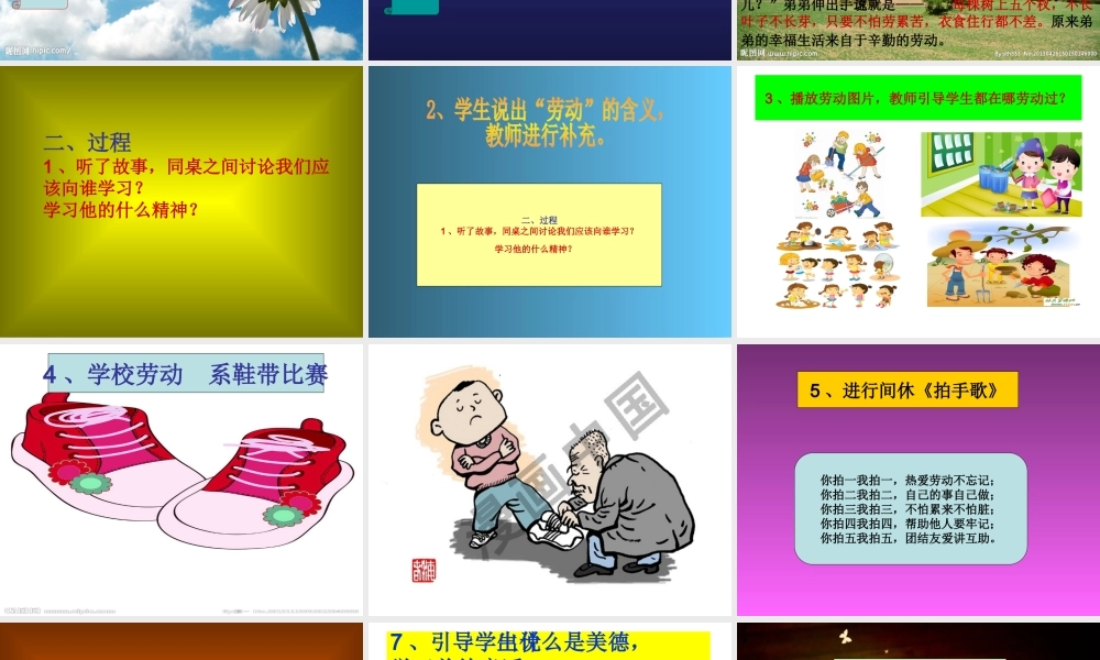热爱劳动传承美德课件