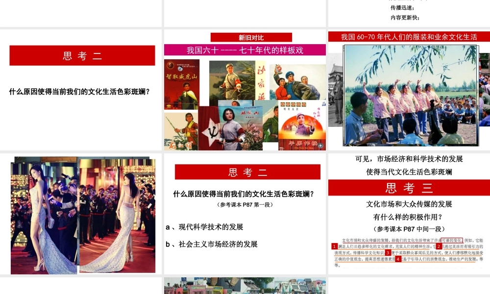 《色彩斑斓的文化生活》课件