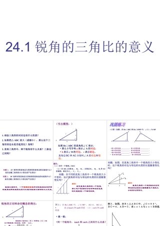 锐角的三角比的意义