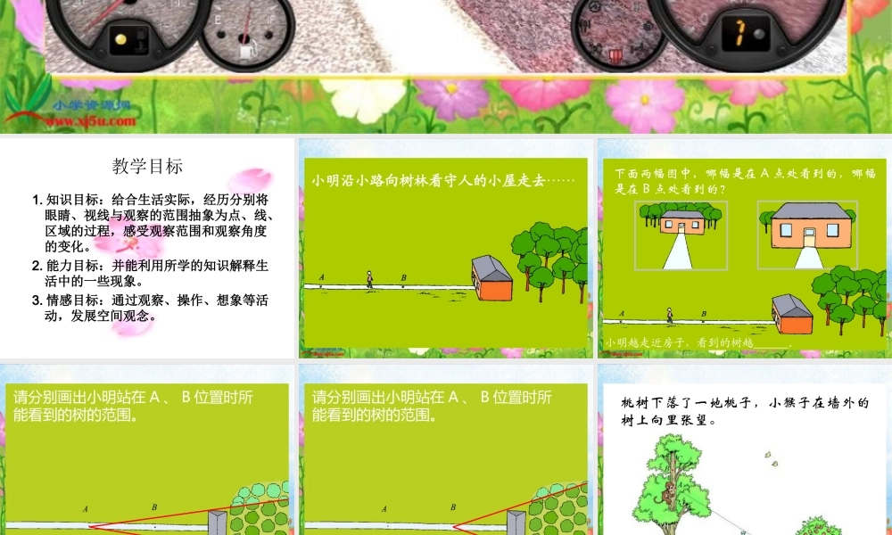 北师大版数学六年级上册《观察的范围》PPT课件