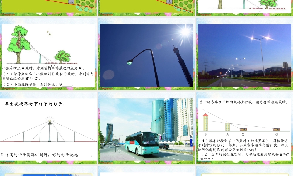 北师大版数学六年级上册《观察的范围》PPT课件