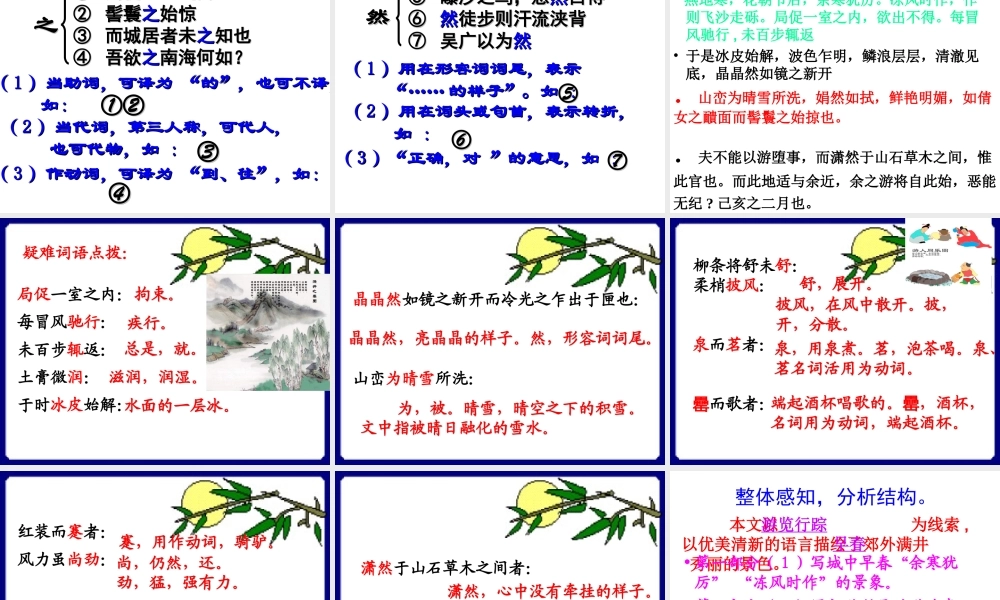 【精品课件】第29课满井游记