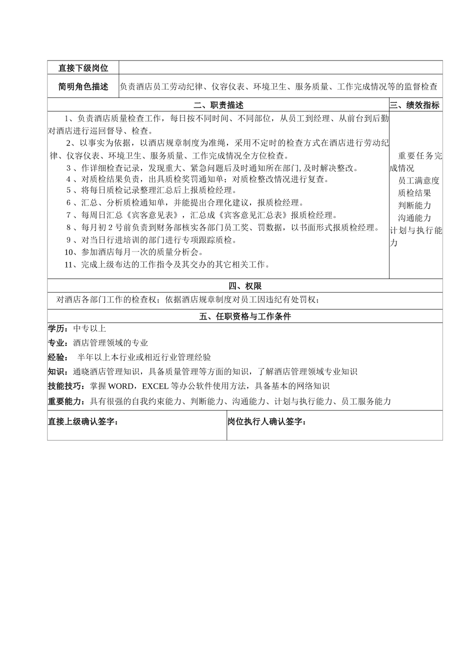 酒店质检手册（含表格）_第3页