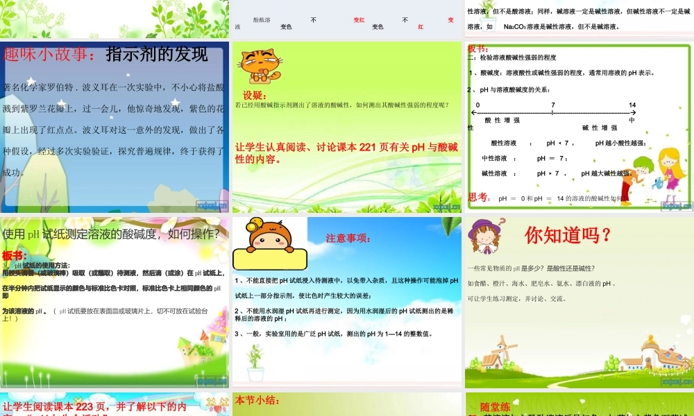 溶液的酸碱性课件