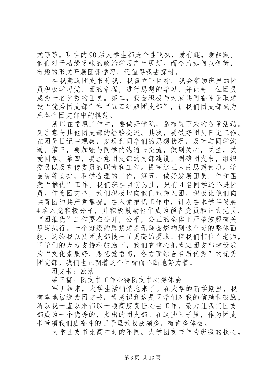 团支书工作心得11_第3页