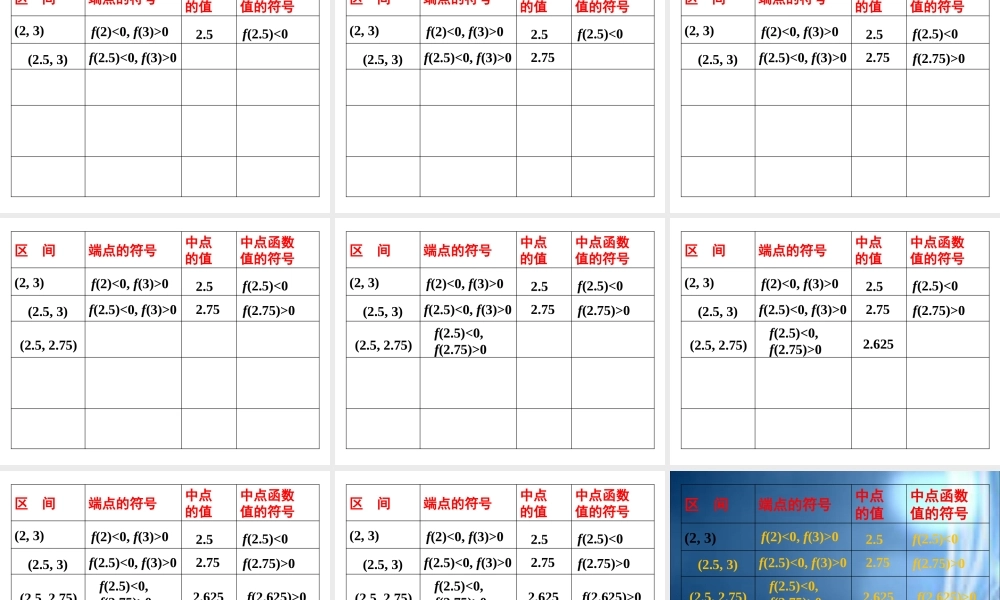 用二分法求方程的近似解全课时