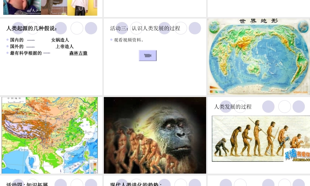 人类的起源和发展