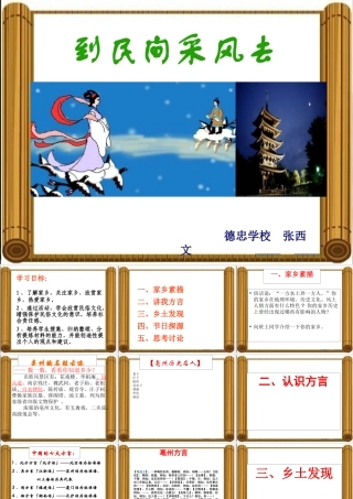 综合性学习《到民间采风去亳州》
