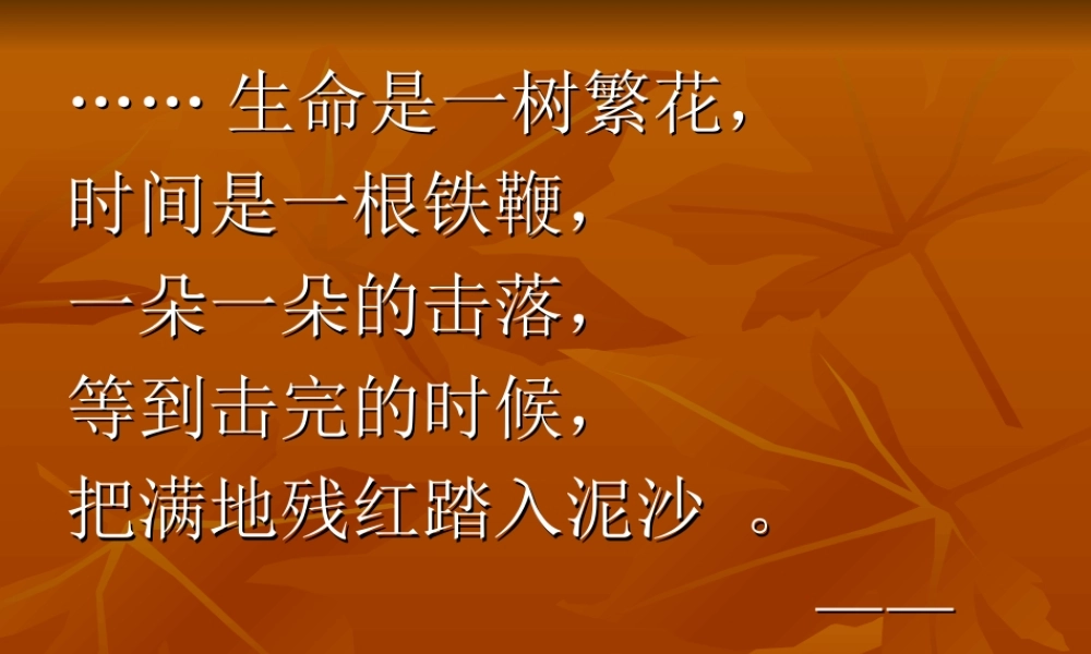 爸爸的花儿谢了