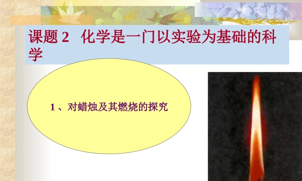 化学是一门以实验为基础的科学2