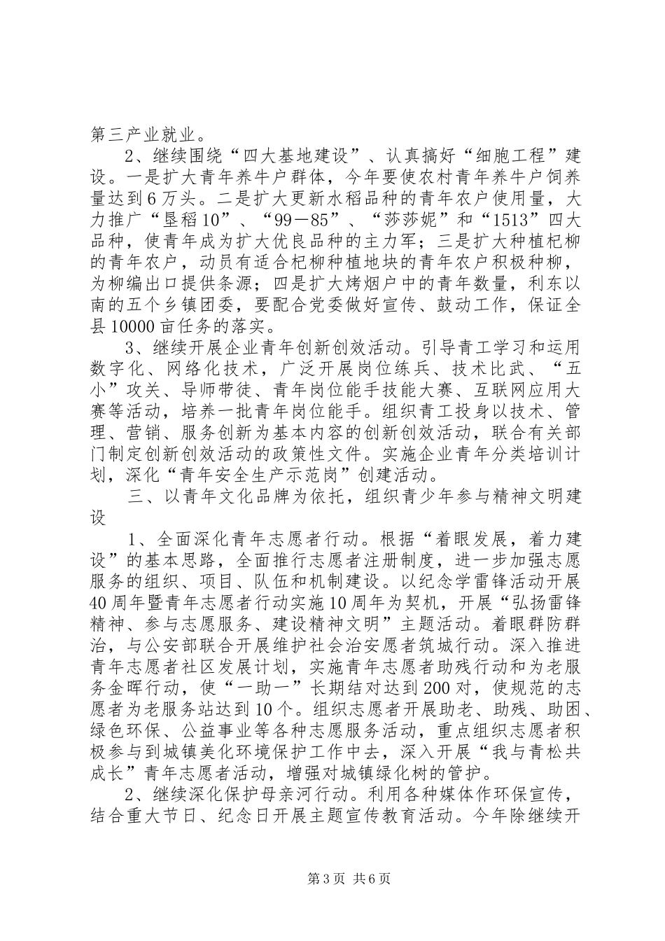 共青团工作工作计划 _第3页