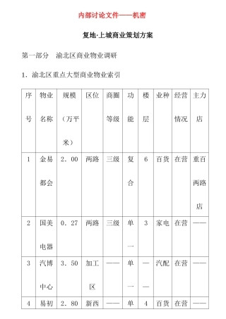某大型商业物业策划方案