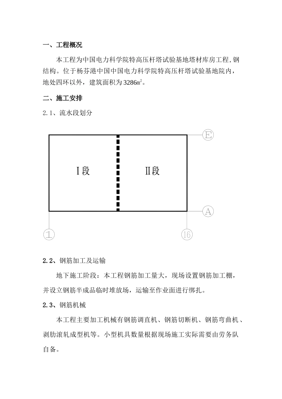 中国电力科学院特高压杆塔试验基地塔材库房工程钢筋施工方案_第2页