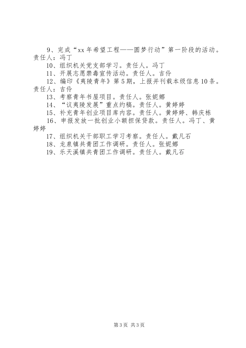 团区委XX年5月份工作总结及6月份工作安排_第3页