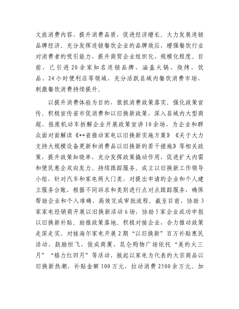 在2024年全市提振和扩大消费工作座谈会上的汇报发言_第3页
