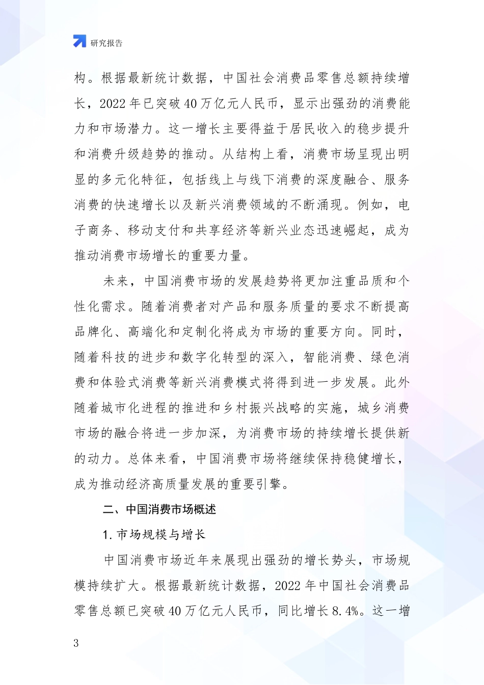 2024年-2025年消费市场市场前景发展趋势分析项目可行性分析报告_第3页