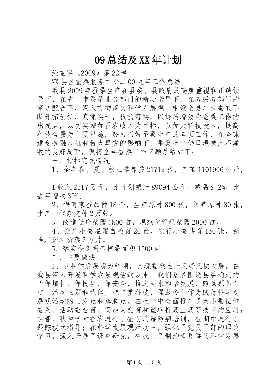 09总结及XX年计划 _第1页